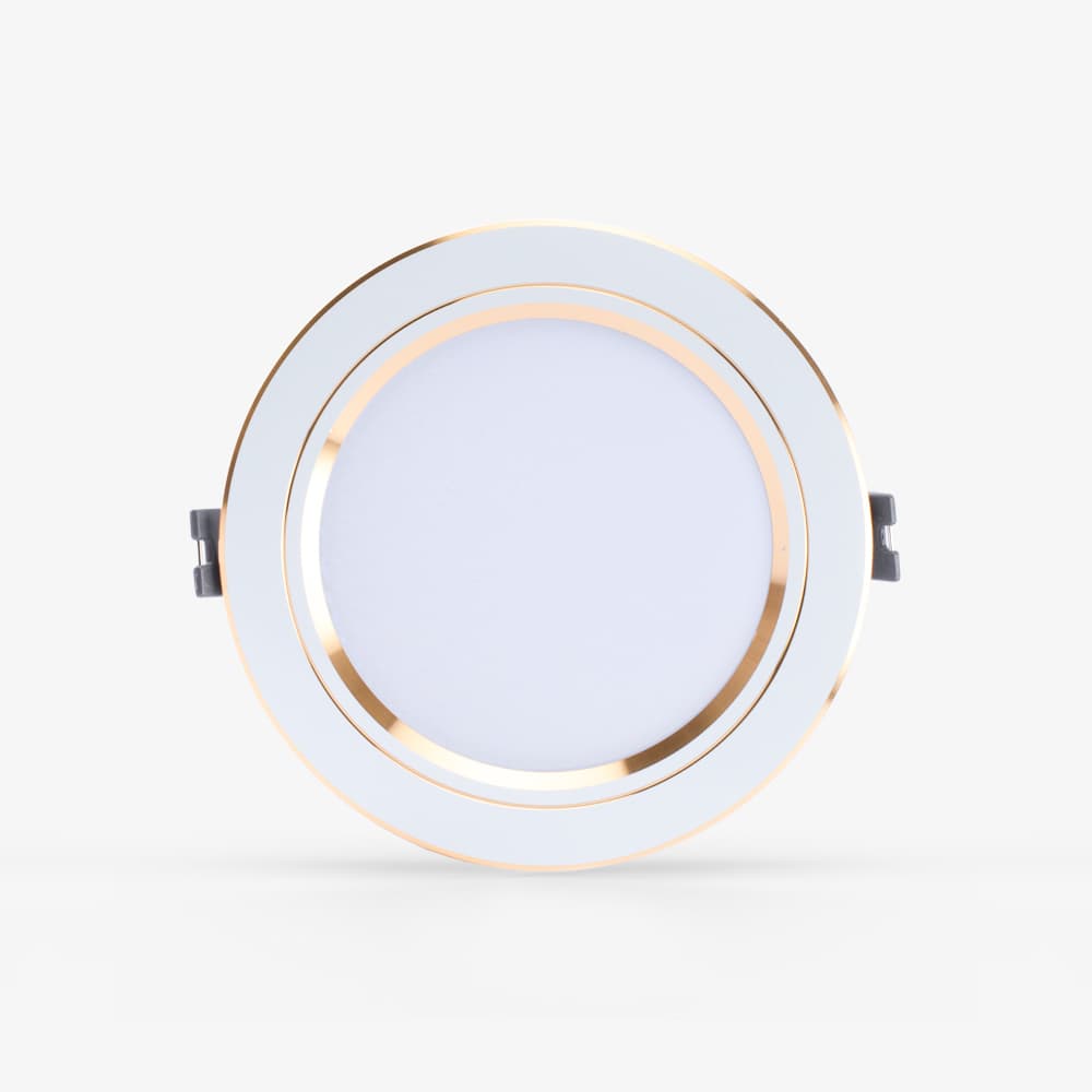 Đèn LED âm trần Downlight AT10 110/12W 4000K viền vàng