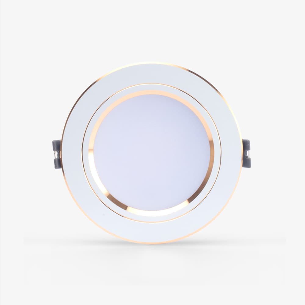 Đèn LED âm trần Downlight AT10 90/10W 3000K viền vàng