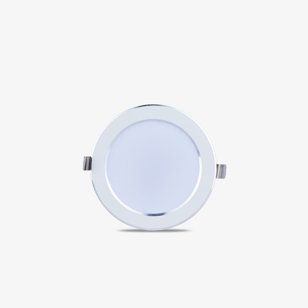 Đèn LED âm trần Downlight AT58 90/8W 6500K viền bạc