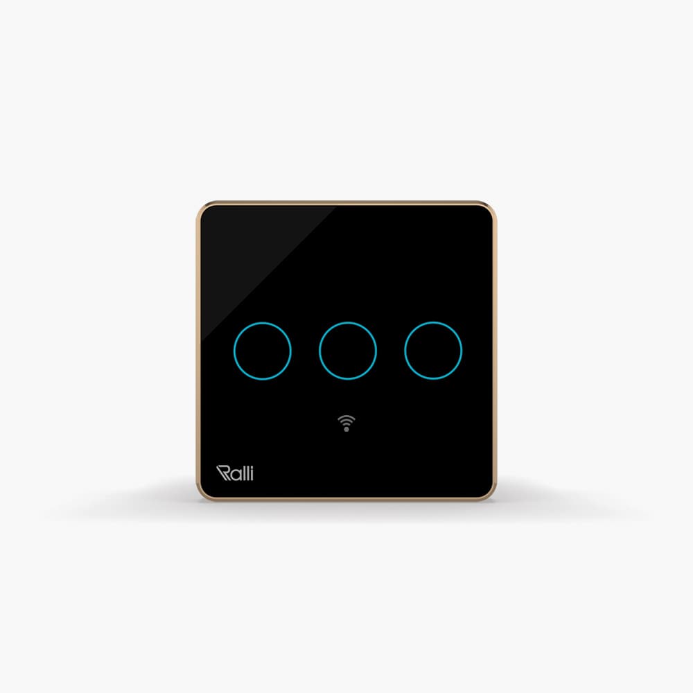 Công tắc cảm ứng thông minh wifi vuông 3 nút bấm