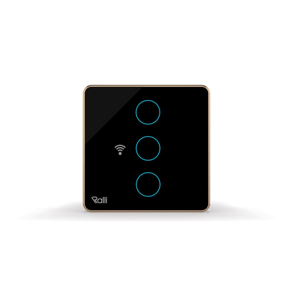 Công tắc cảm ứng thông minh wifi vuông 3 nút bấm
