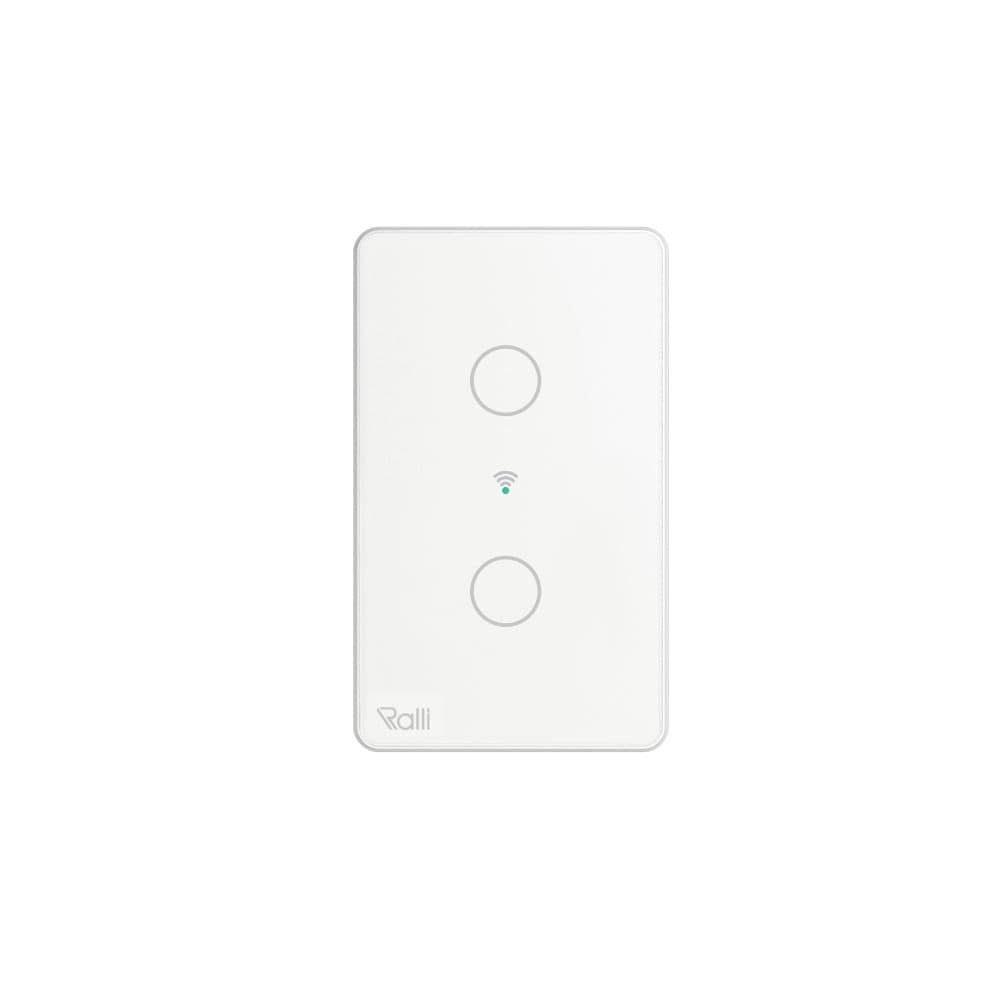 Công tắc cảm ứng thông minh wifi chữ nhật 2 chiều 2 nút bấm