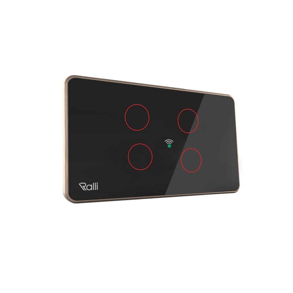 Công tắc cảm ứng thông minh wifi chữ nhật 2 chiều 4 nút bấm