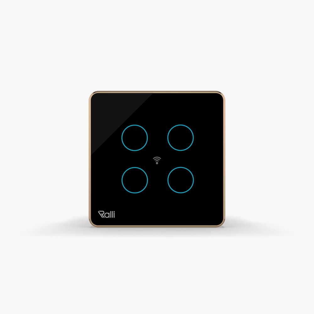 Công tắc cảm ứng thông minh wifi vuông 4 nút bấm
