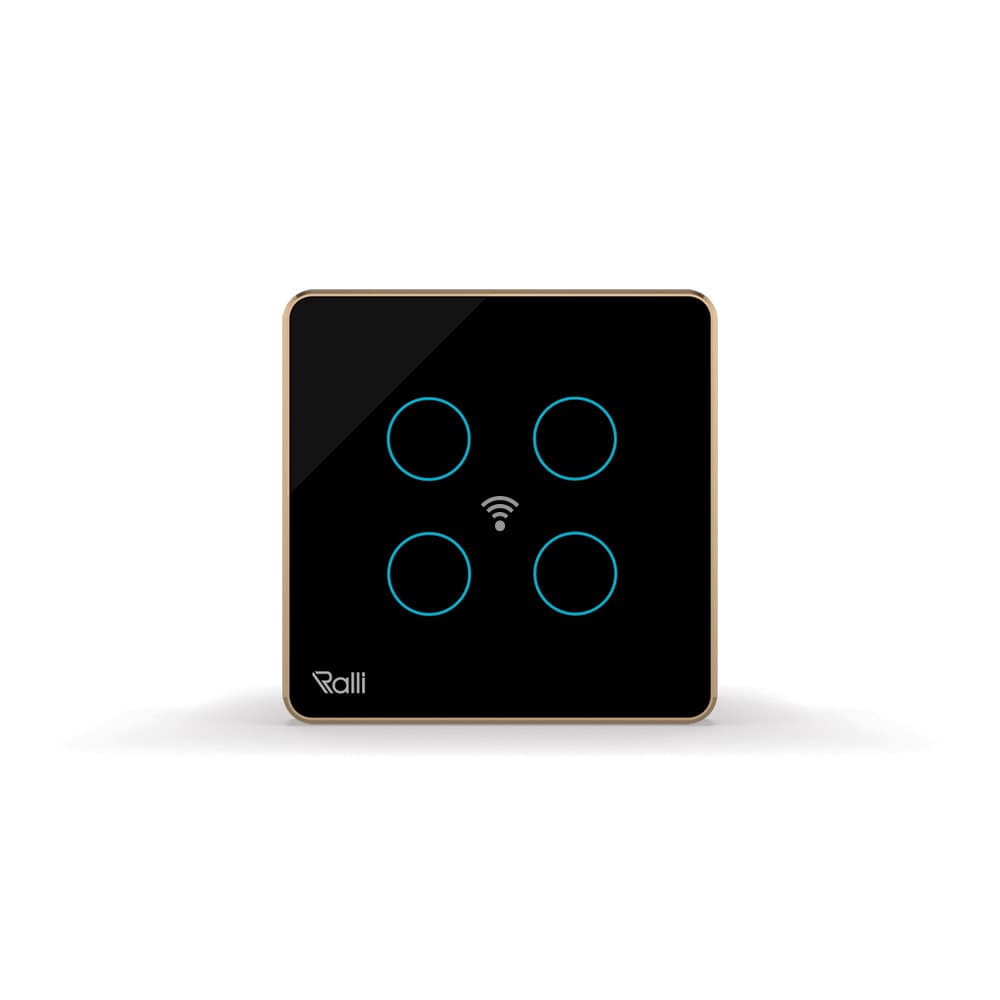 Công tắc cảm ứng thông minh wifi vuông 4 nút bấm