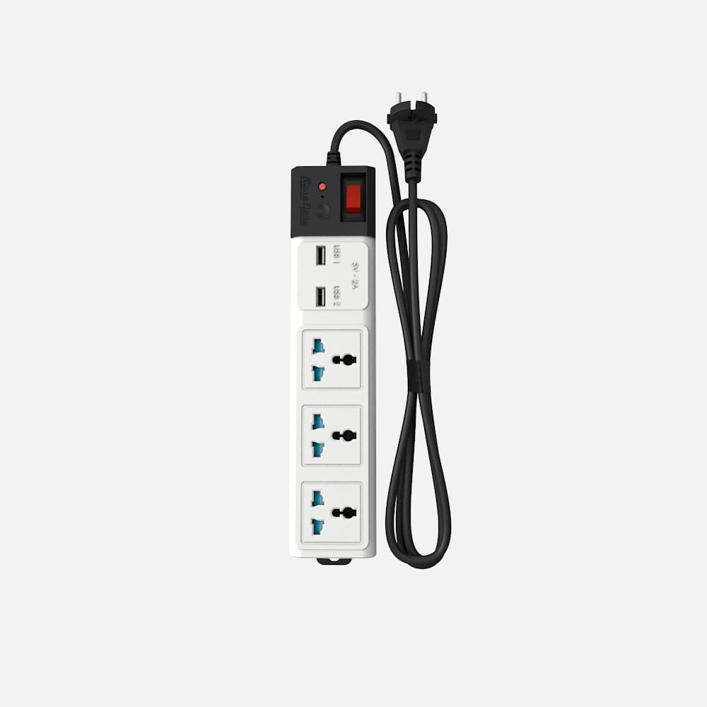 Ổ cắm điện kéo dài đa năng chống giật OC04 5m 3 ổ cắm tích hợp ổ USB