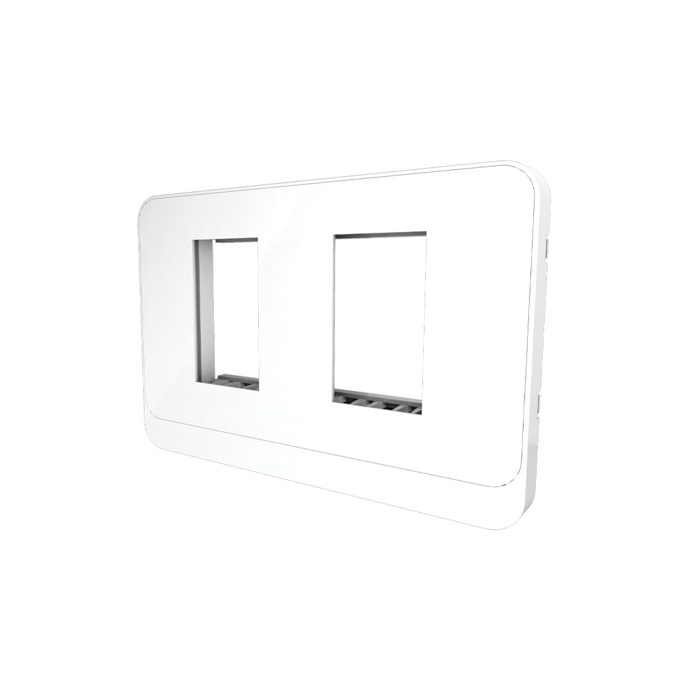 Mặt công tắc ổ cắm âm tường MOC01 80x120x9/2H 2 hạt